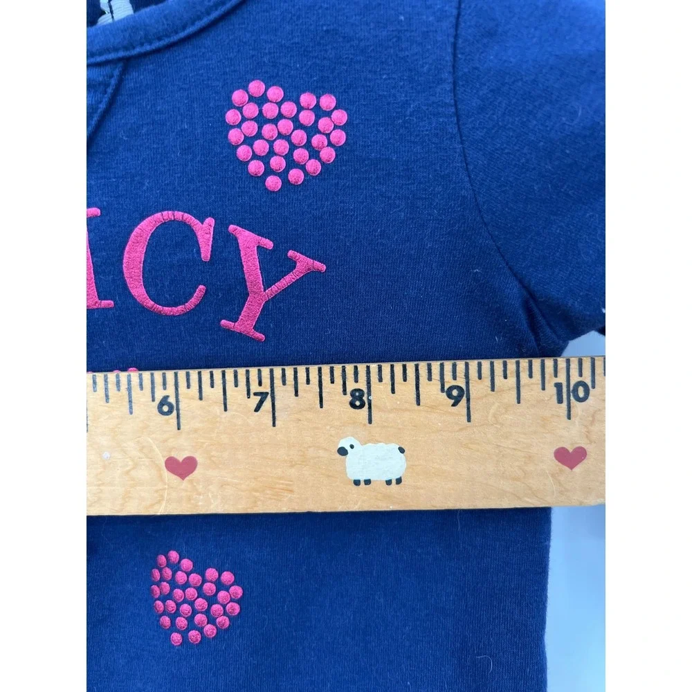 Juicy Couture Girl's Baby 6-9 Months Blue Pink‎ Hearts Tutu Long Sleeves